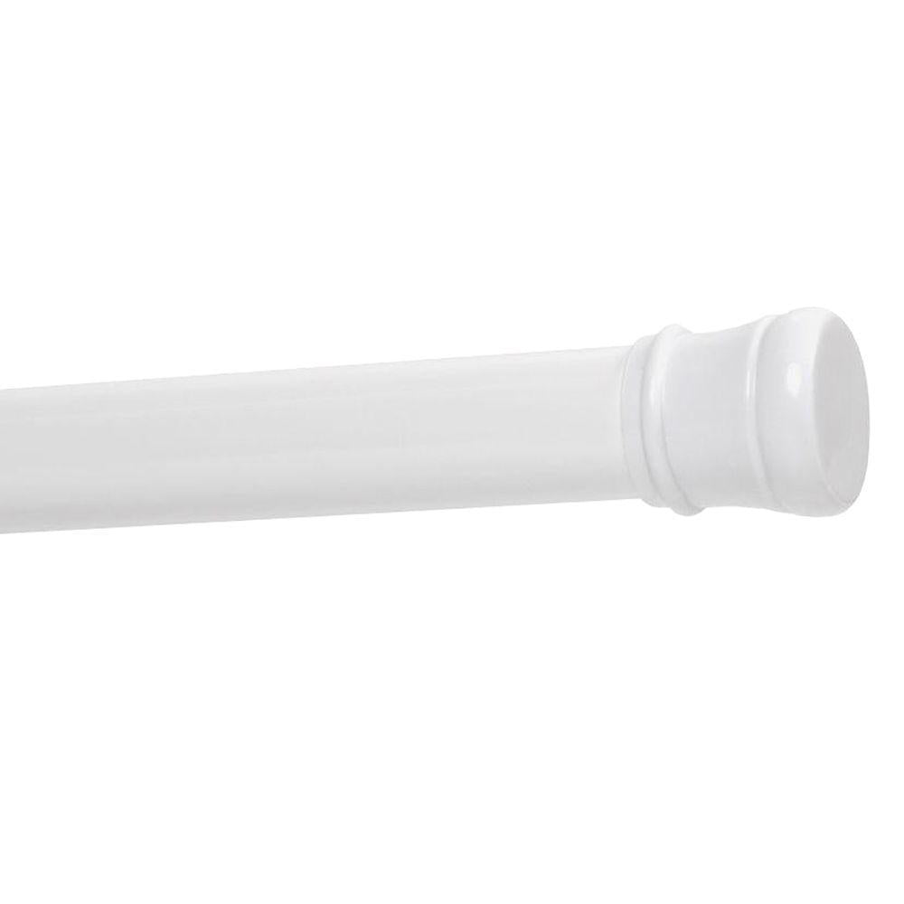 Zenna Home Adjustable Tension Shower Stall Rod in White