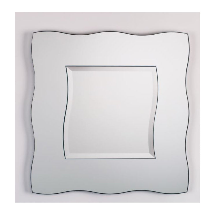 MIRROR 22X22 2509-102 WAVY SQUARE MIRROR ON MIRROR