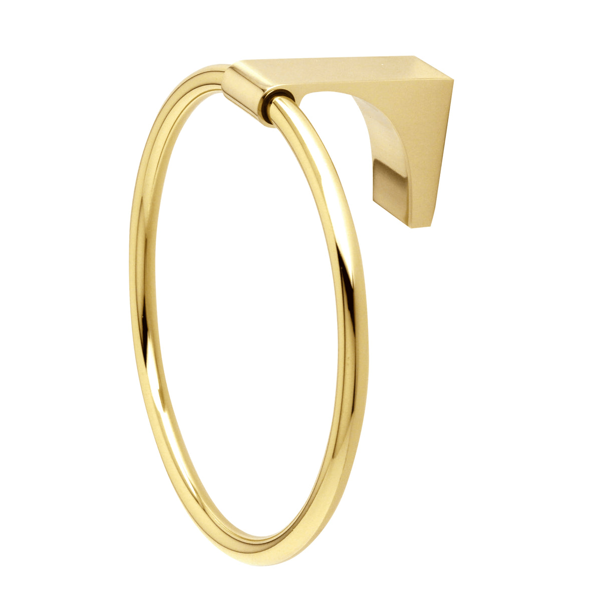 Luna 6" Towel Ring in Polished Brass/Nickel