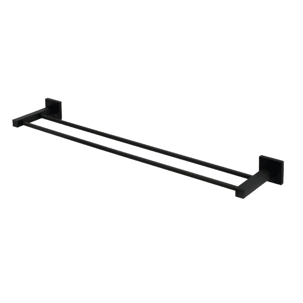 Contemporary II 24" Double Towel Bar in Matte Black