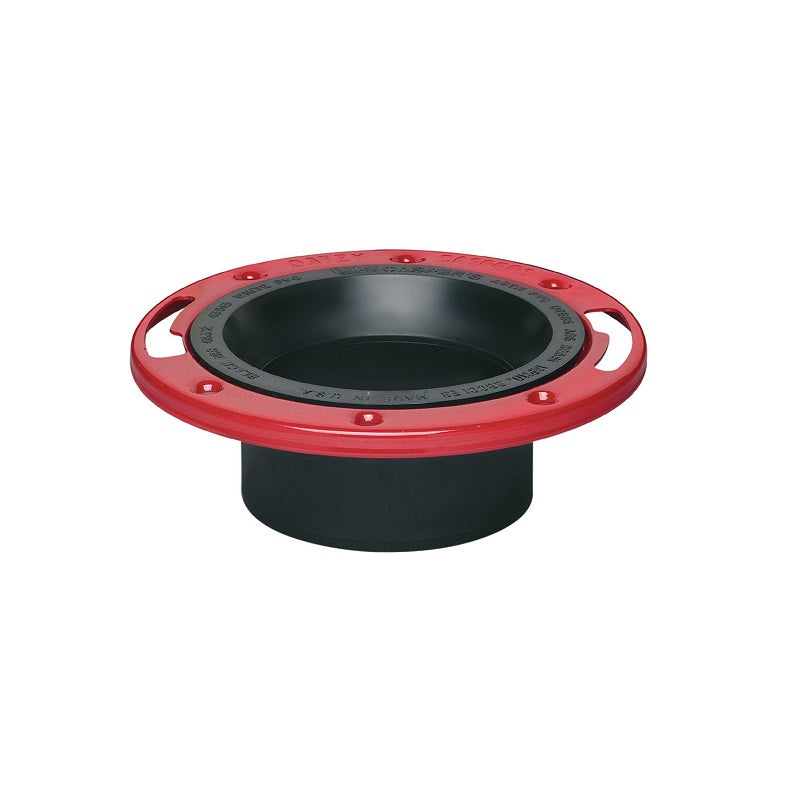 CLOSET FLANGE 3-4 ABS LEVEL-FIT 43512 W/METAL RING LESS TEST CAP