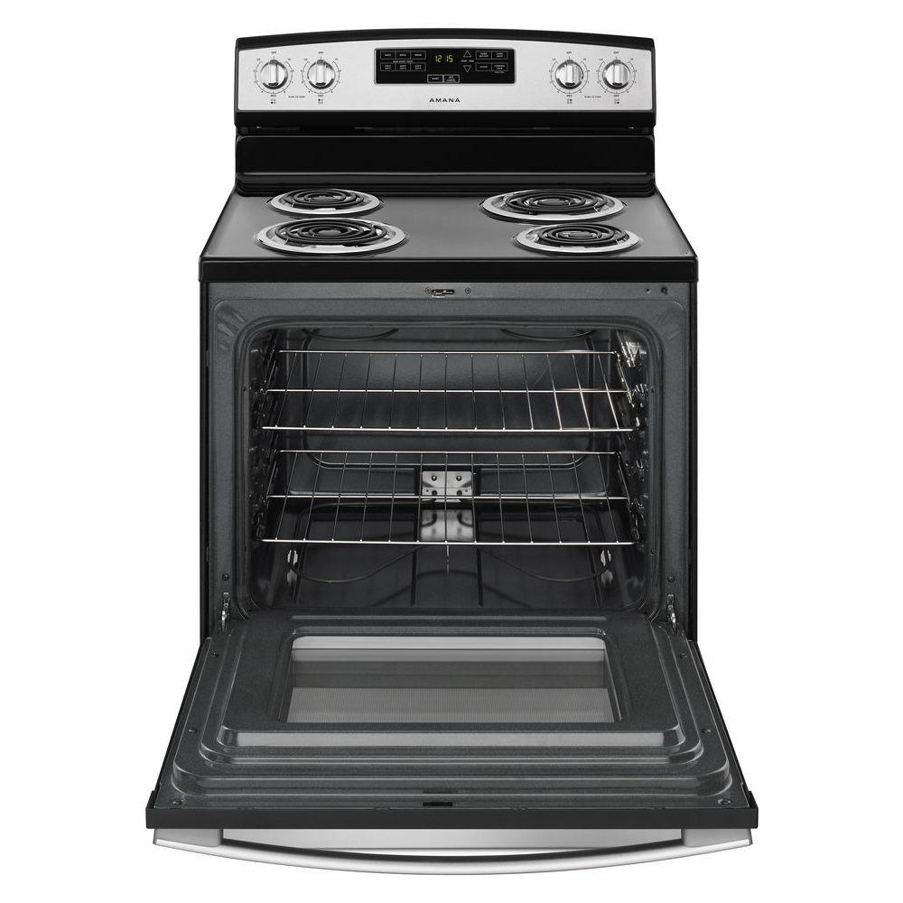 Amana 4.8 cu ft Electric Range in Stainless Steel