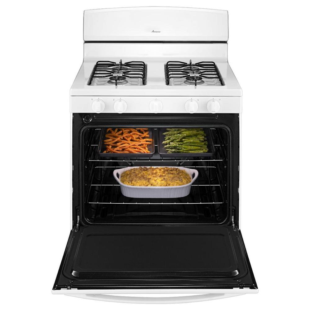 Amana 5.1 cu ft Gas Range in White