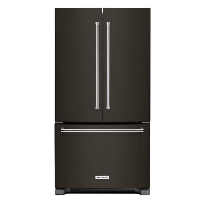 KitchenAid 20 cu ft 36" French Door Refrigerator in Black Stainless