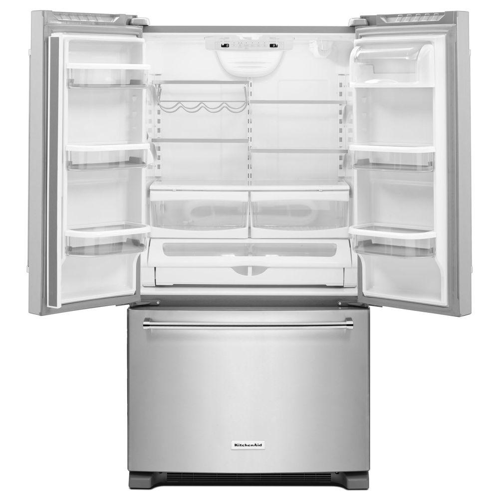KitchenAid 20 cu ft 36" French Door Refrigerator in Stainless Steel