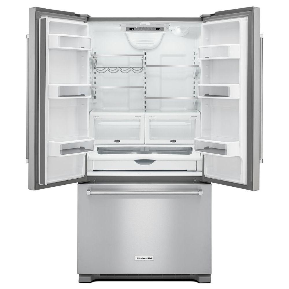KitchenAid 22 cu ft 36" French Door Refrigerator in Stainless