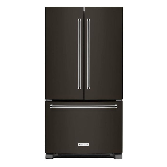 KitchenAid 25 cu ft 36" French Door Refrigerator in Black Stainless