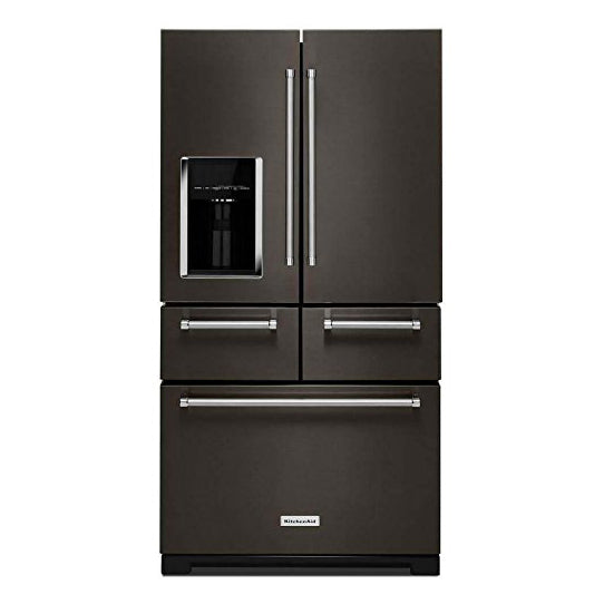 KitchenAid 25.8 cu ft 36" Freestanding Fridge in Black Stainless
