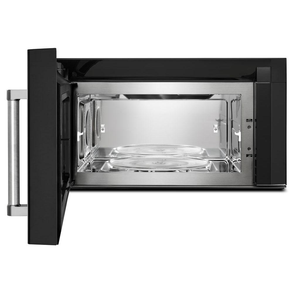 KitchenAid 1000W Convection Microwave Hood Combo in Black Stainless