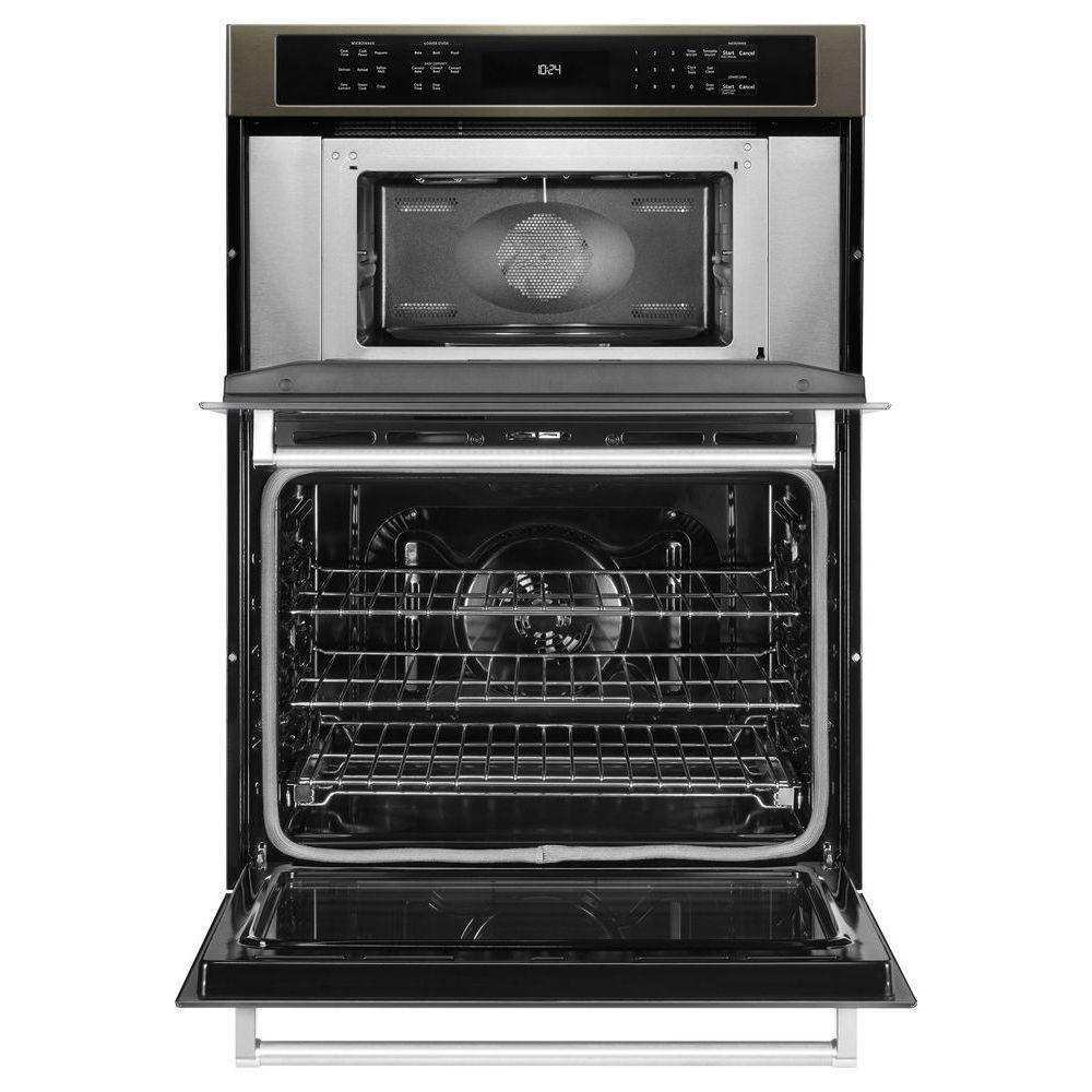 KitchenAid 30" Combo Wall Oven/Convection Oven in Black Stainless