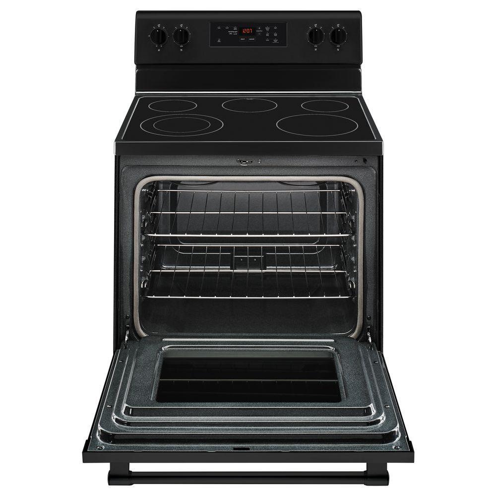 Maytag 30" Electric Range w/Shatterproof Cooktop in Black