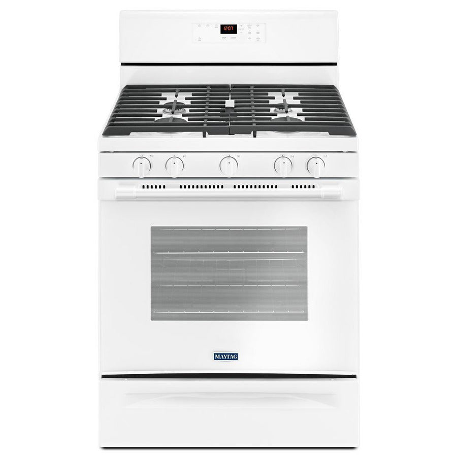Maytag 30" Gas Range w/5th Oval Burner in White