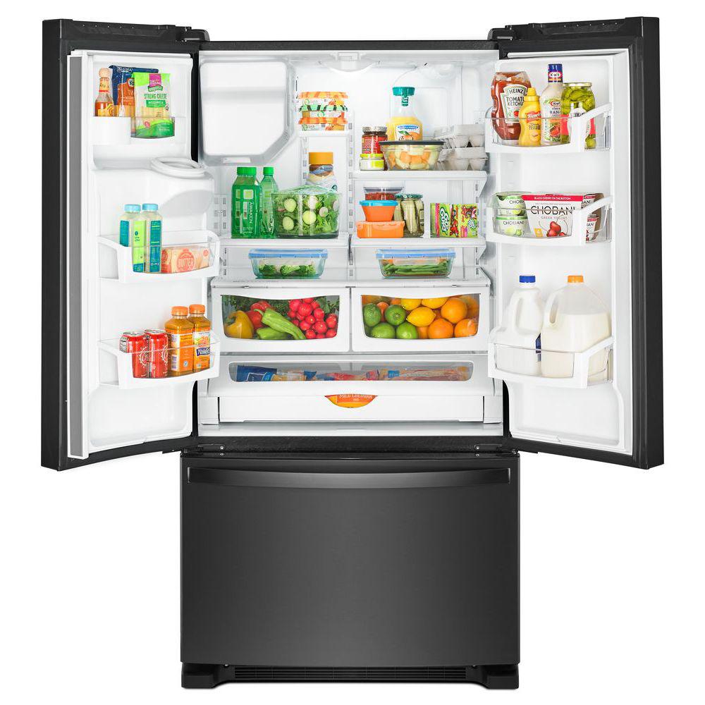 Whirlpool 36" Wide French Door Refrigerator in Black Stainless