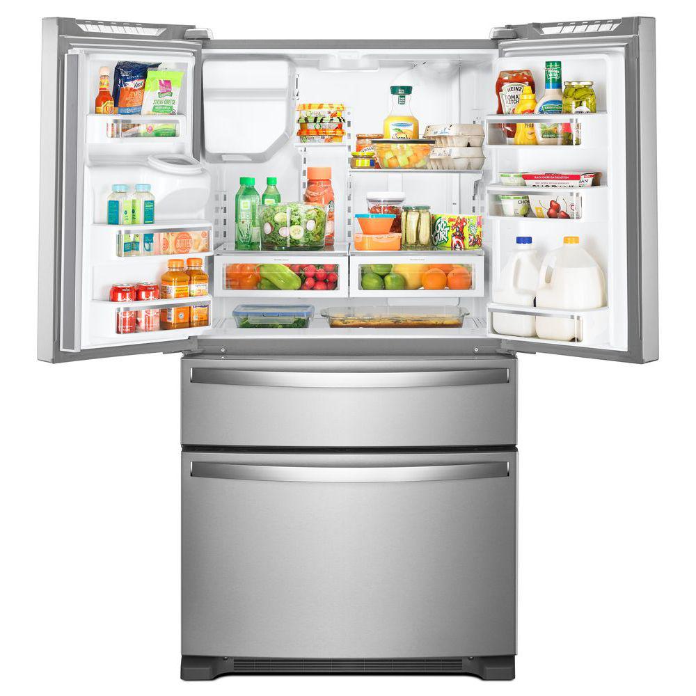 Whirlpool 36" Wide French Door Refrigerator in Stainless Steel