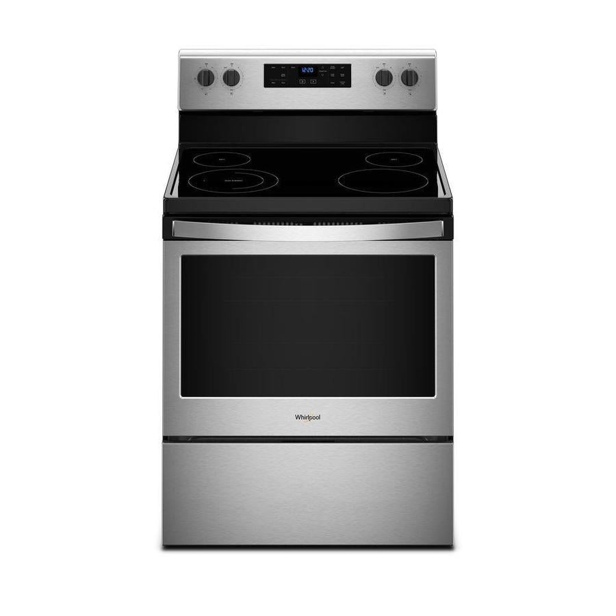Whirlpool Electric Range w/5 Elements in Black on Stainless