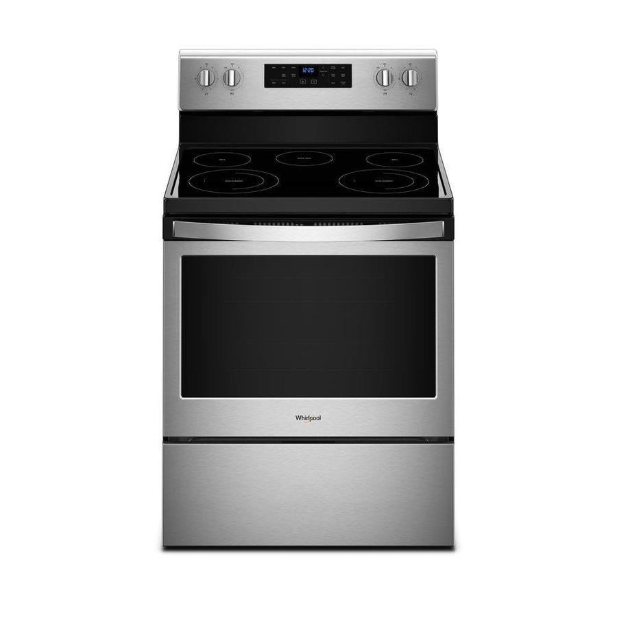 Whirlpool Electric Range w/Frozen Bake in Black on Stainless