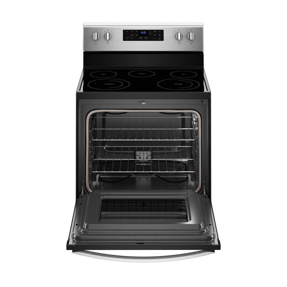 Whirlpool Electric Range w/Frozen Bake in Black on Stainless