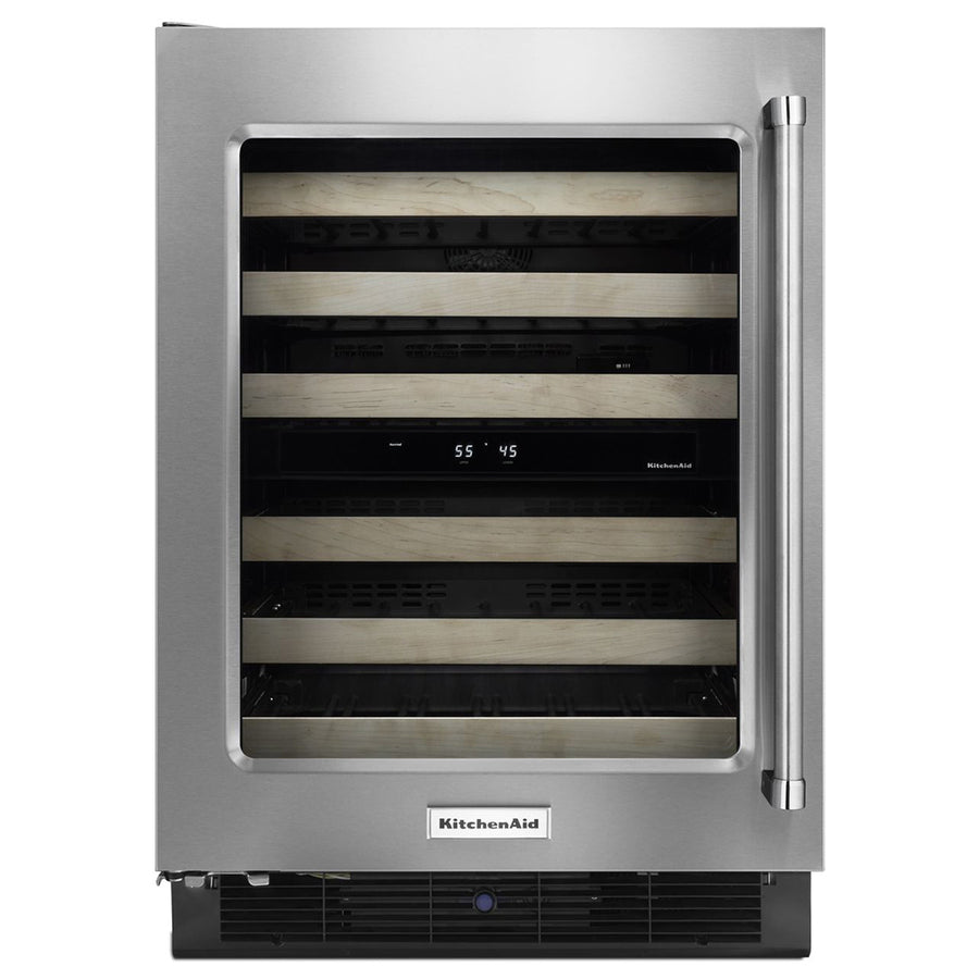 KitchenAid 24" Wine Cellar w/Glass Door in Stainless Steel