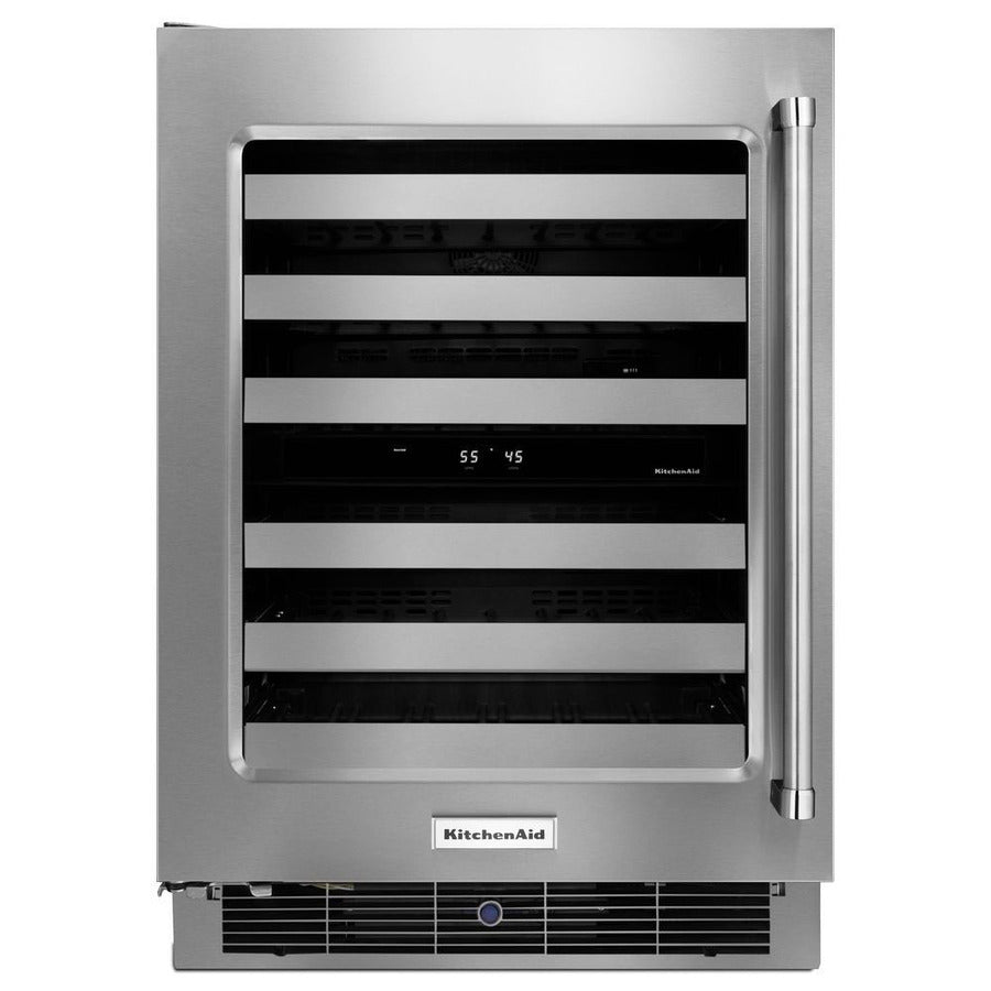 KitchenAid 24" Wine Cellar w/Glass Door in Stainless Steel