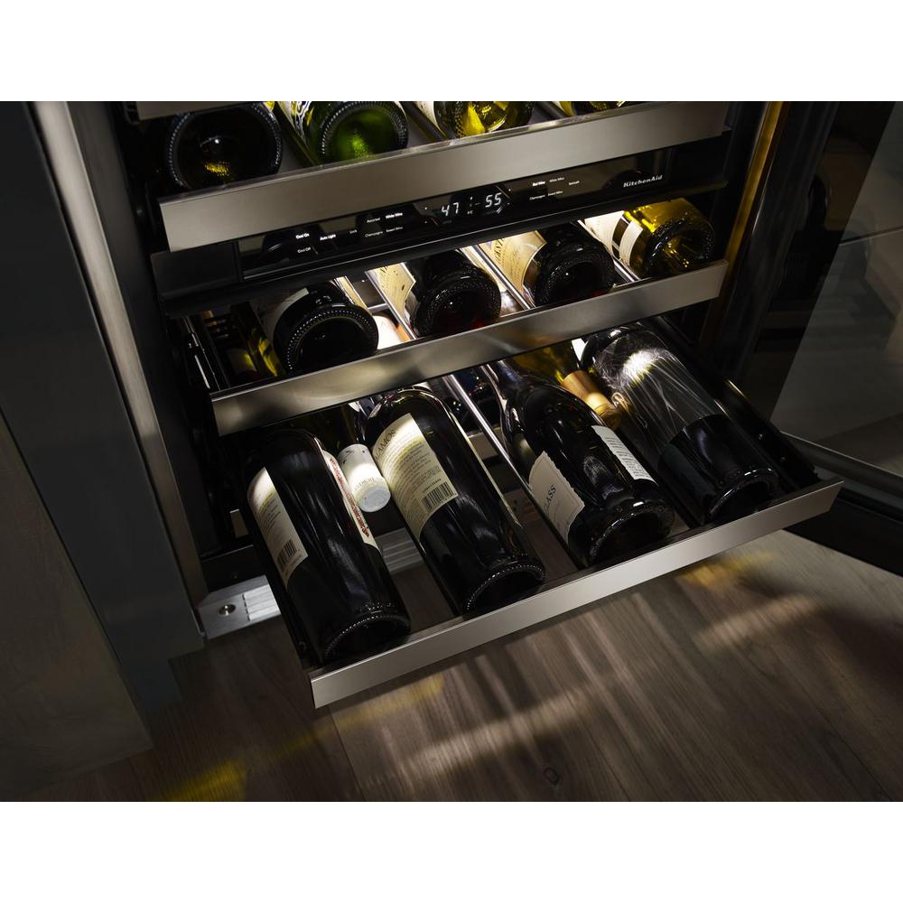 KitchenAid 24" Wine Cellar w/Glass Door in Stainless Steel
