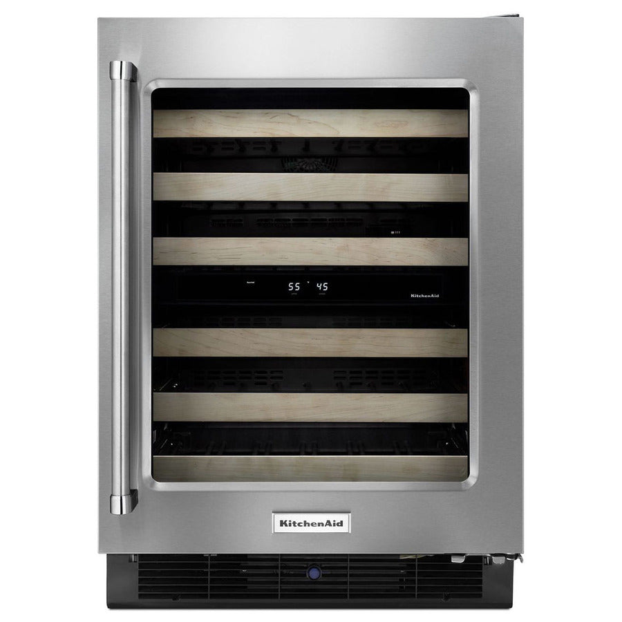 KitchenAid 24" Wine Cellar w/Glass Door in Stainless Steel