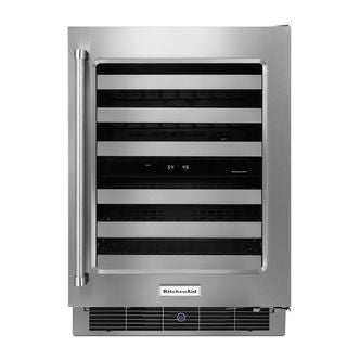 KitchenAid 24" Wine Cellar w/Metal Front Racks in Stainless
