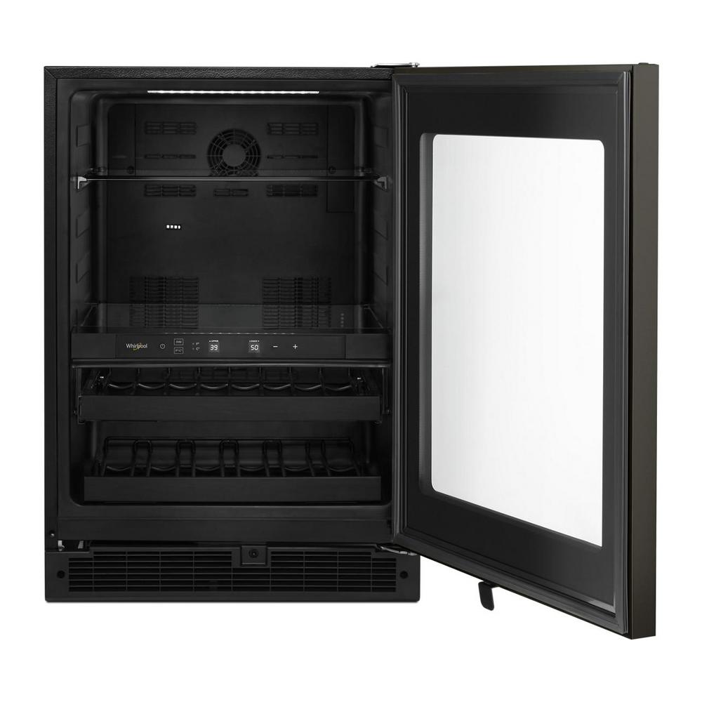 Whirlpool 24" Undercounter Beverage Center in Black Stainless