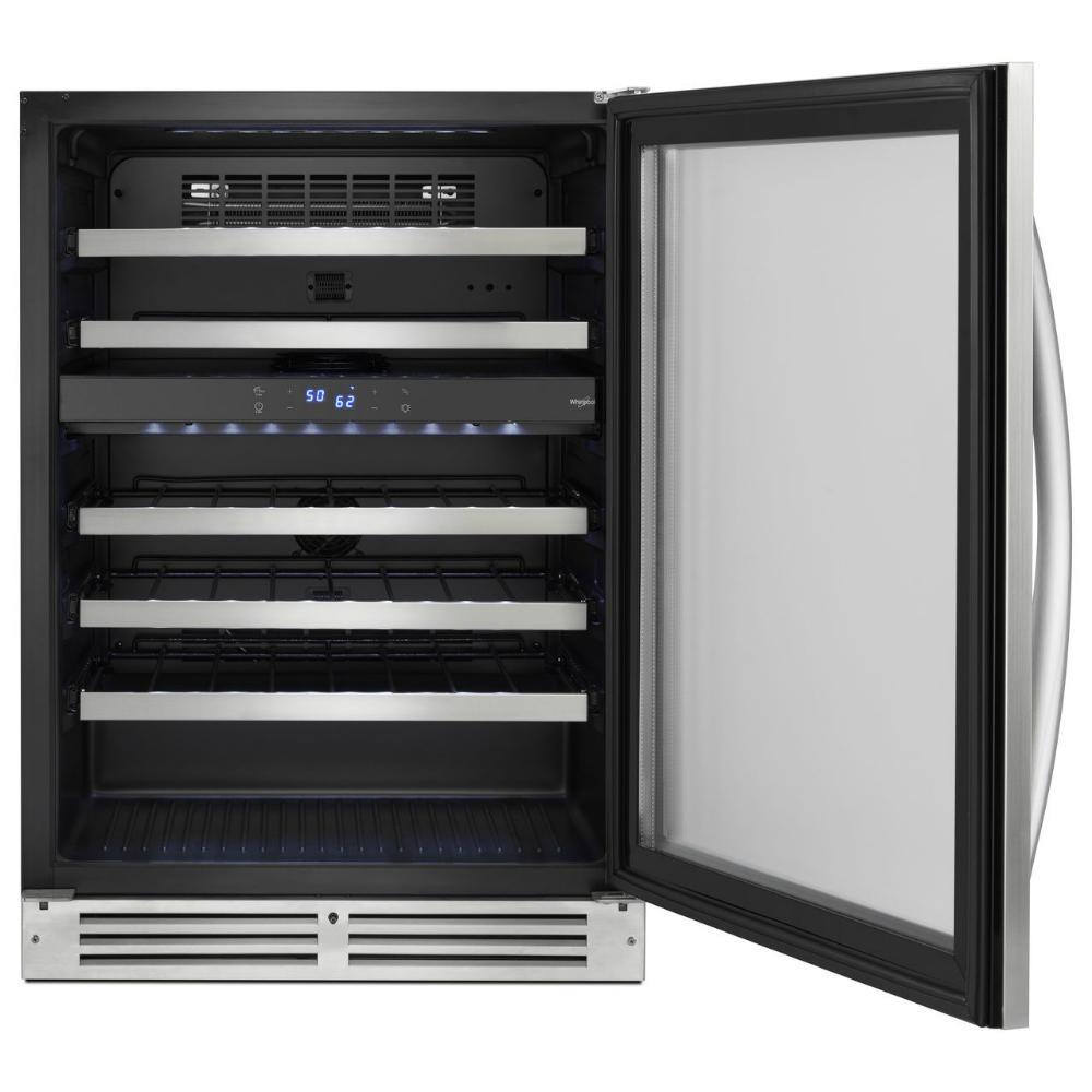 Whirlpool 24" Undercounter Wine Center in Stainless Steel