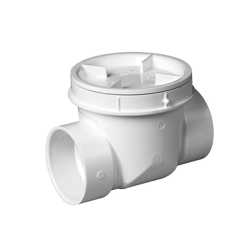 Backwater Valve 3" PVC DWV Hub