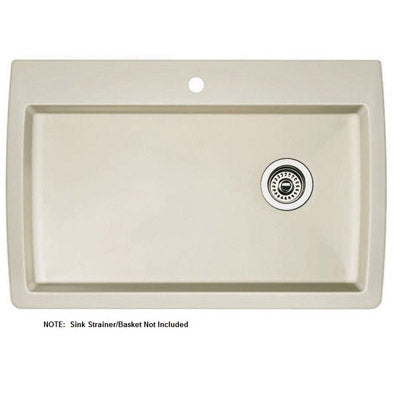 Diamond 33-1/2x22x9-1/2" Single Sink in Biscuit w/5 Hole