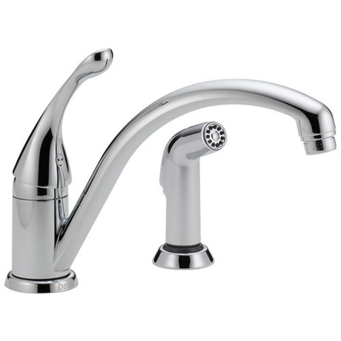 Collins Single Handle Kitchen Faucet w/Side Spray Chrome
