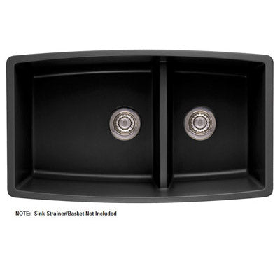 Performa 33x19x10" Medium 1-3/4 Double Bowl Sink, Anthracite