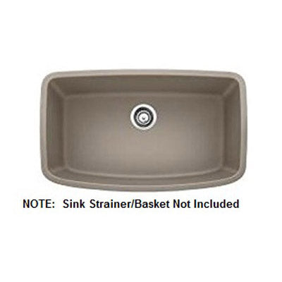 Valea 32x19x9-1/2" Super Single Bowl Kitchen Sink in Truffle