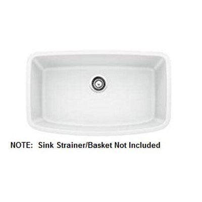 Valea 32x19x9-1/2" Super Single Bowl Kitchen Sink in White