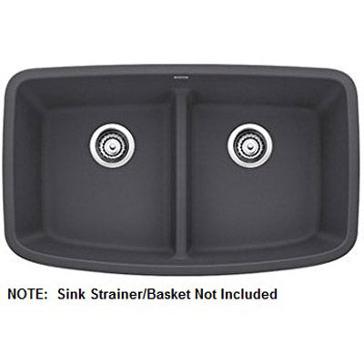 Valea 32x19x9-1/2" Equal Dbl Low Divide Sink in Cinder