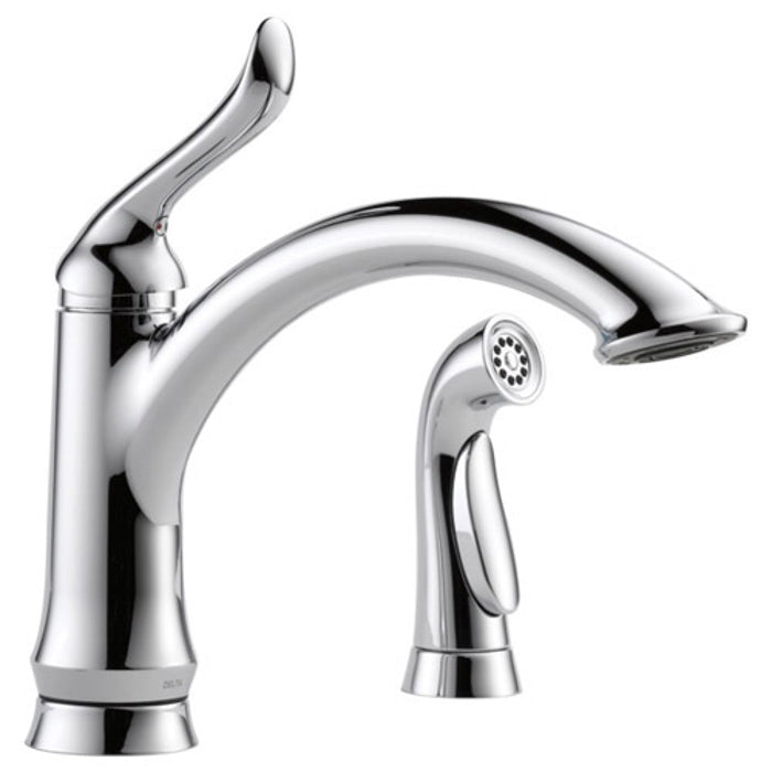 Linden Single Handle Kitchen Faucet w/Side Spray Chrome