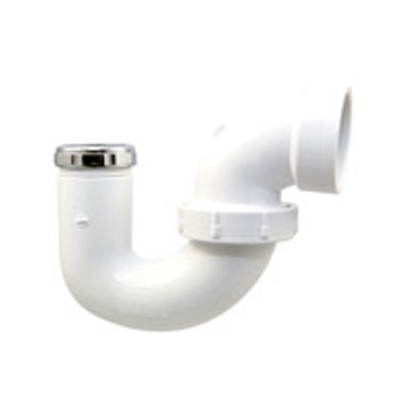P TRAP 1-1/2X1-1/4 PVC-DWV 4892-C R - HXSJ W/CHROME NUT