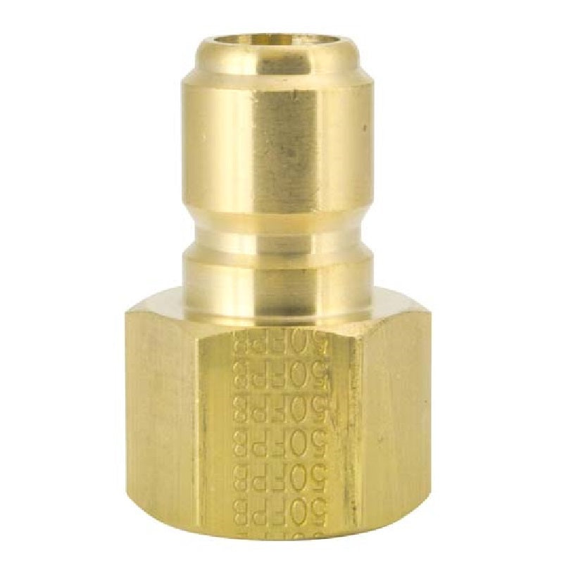 PLUG 1/2X1/2 FPT BRASS - 50FPB STRAIGHT THRU - FST SERIES