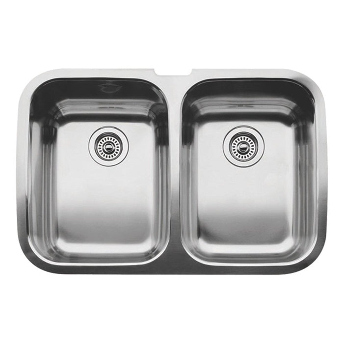 Tec 33x22" 1-1/2 Double Bowl Kitchen Sink Anthracite 1 Hole