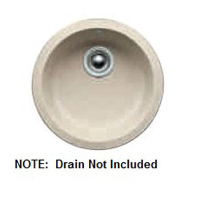 Rondo 17-11/16x6-5/8" Round Single Bowl Bar Sink in Sand
