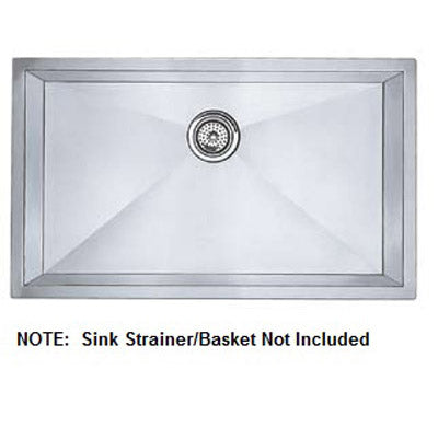 Precision 32x19x10" Stainless Steel Super Single Bowl Sink