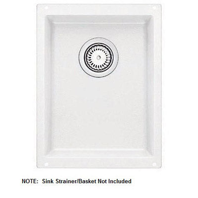 Precis 13-3/4x18x7-1/2" Medium Single Bowl Sink in White