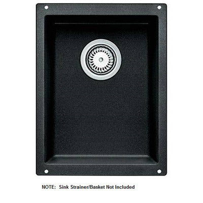 Precis 13-3/4x18x7-1/2" Medium Single Bowl Sink, Anthracite