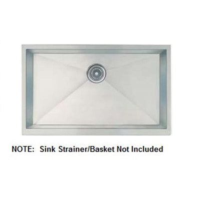 Precision 32x19x10" Stainless Steel Single Bowl Apron Sink