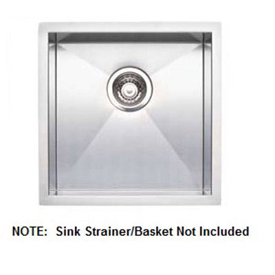 Precision 17x17x8" Stainless Steel Single Bowl Bar Sink