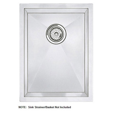 Precision 15x18x10" Stainless Steel Medium Single Bowl Sink