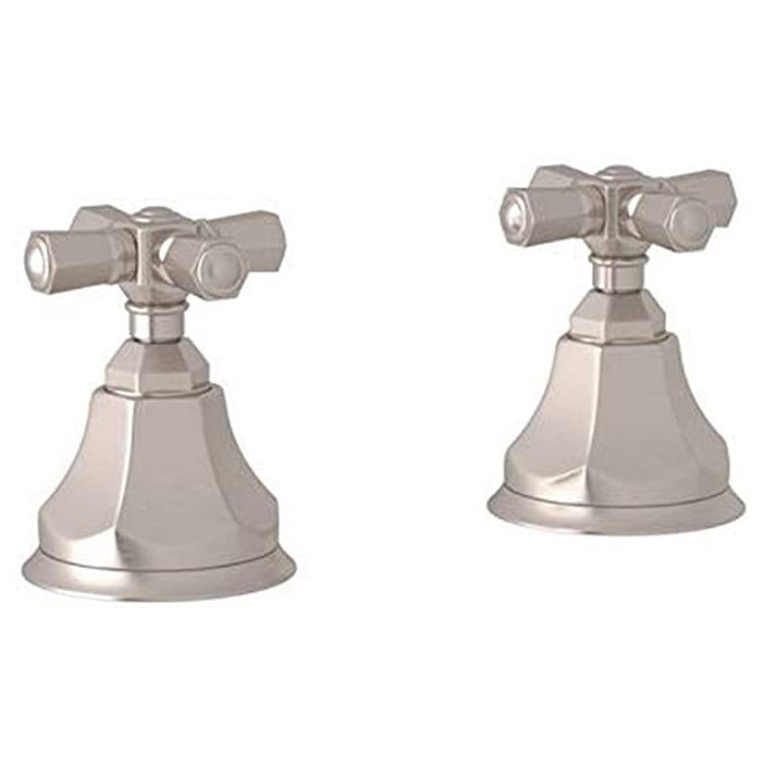 Country Bath Deck Mounted Sidevalves In Satin Nickel