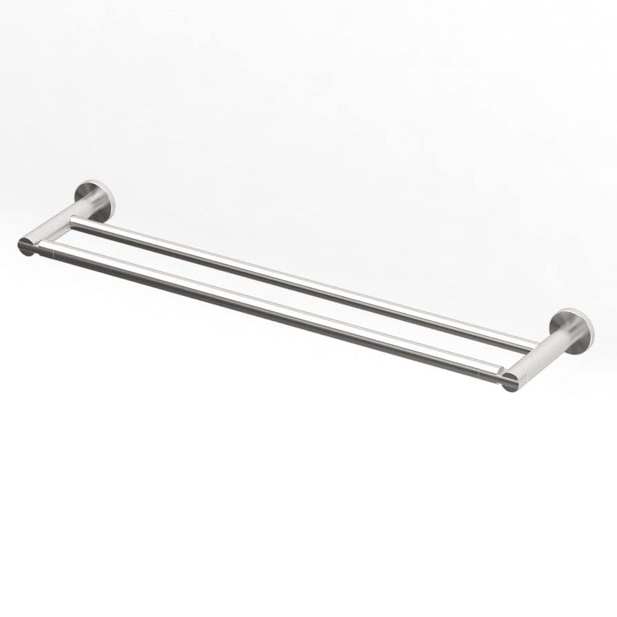 Channel 24" Double Towel Bar in Satin Nickel