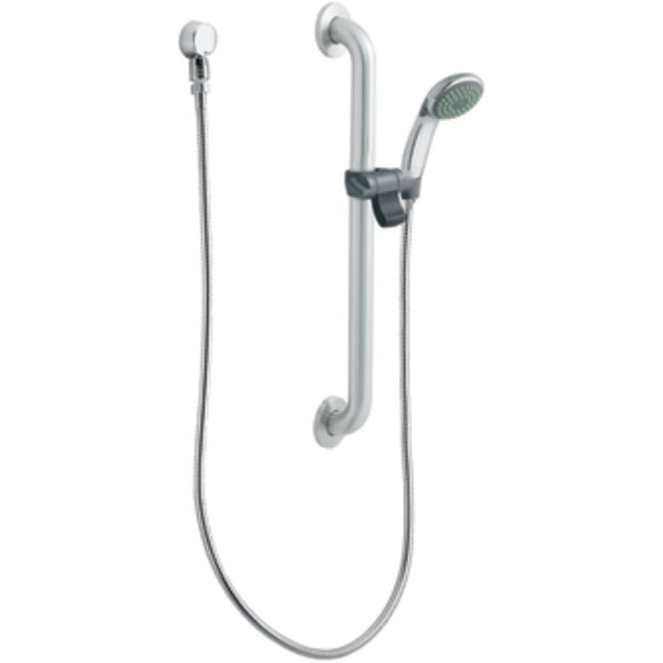 Commercial Handshower W/Slide/Grab Bar In Chrome