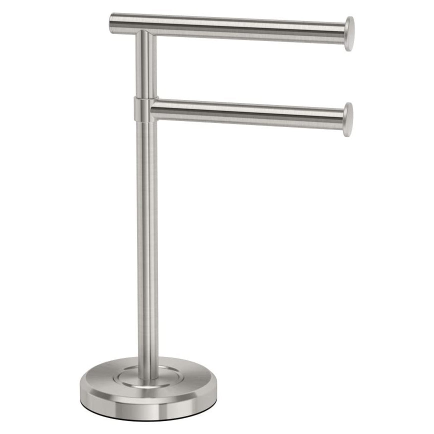 Latitude2 2-Arm Countertop Towel Holder in Satin Nickel
